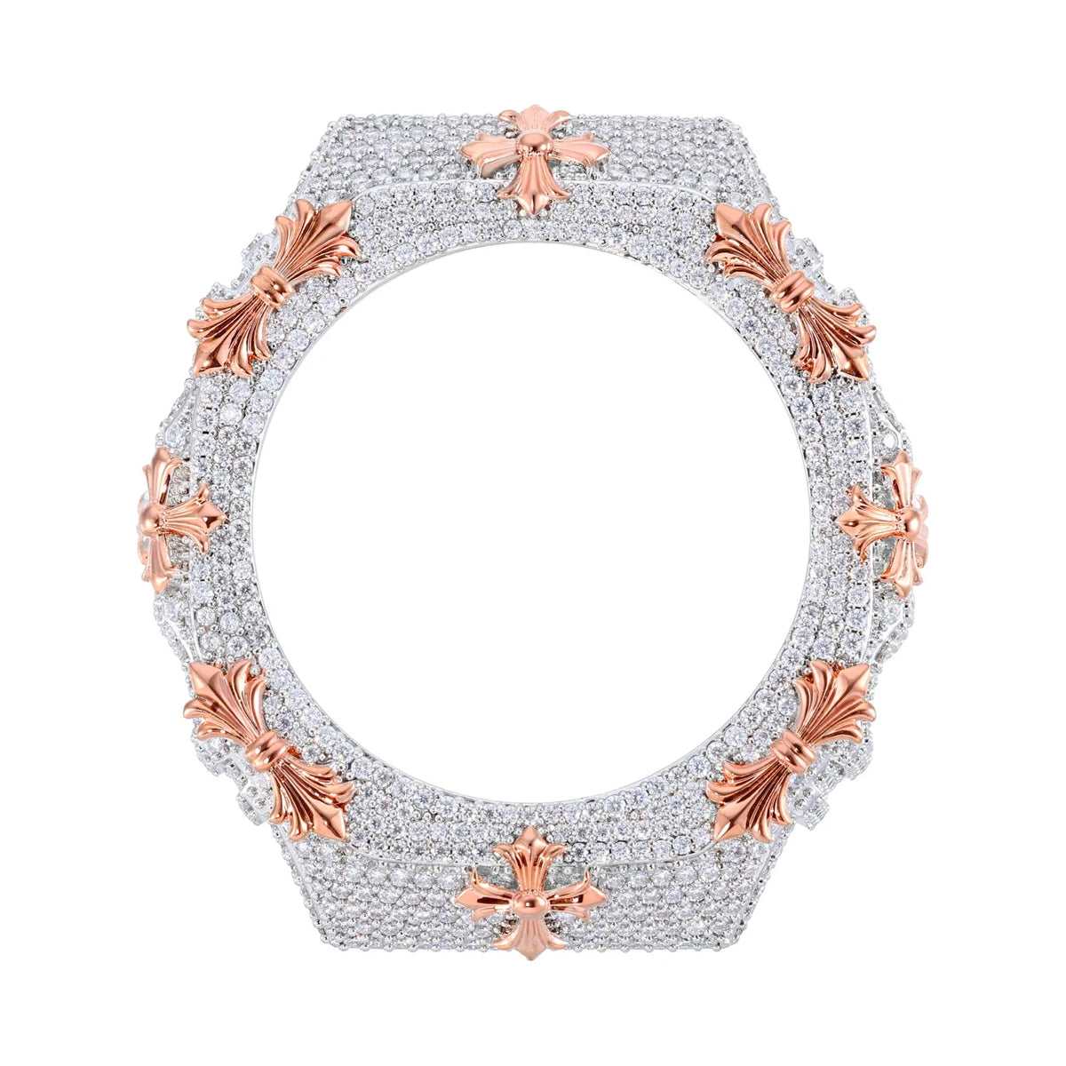 Iced Out Moissanite Cross Bust Down Bezel for GA2100