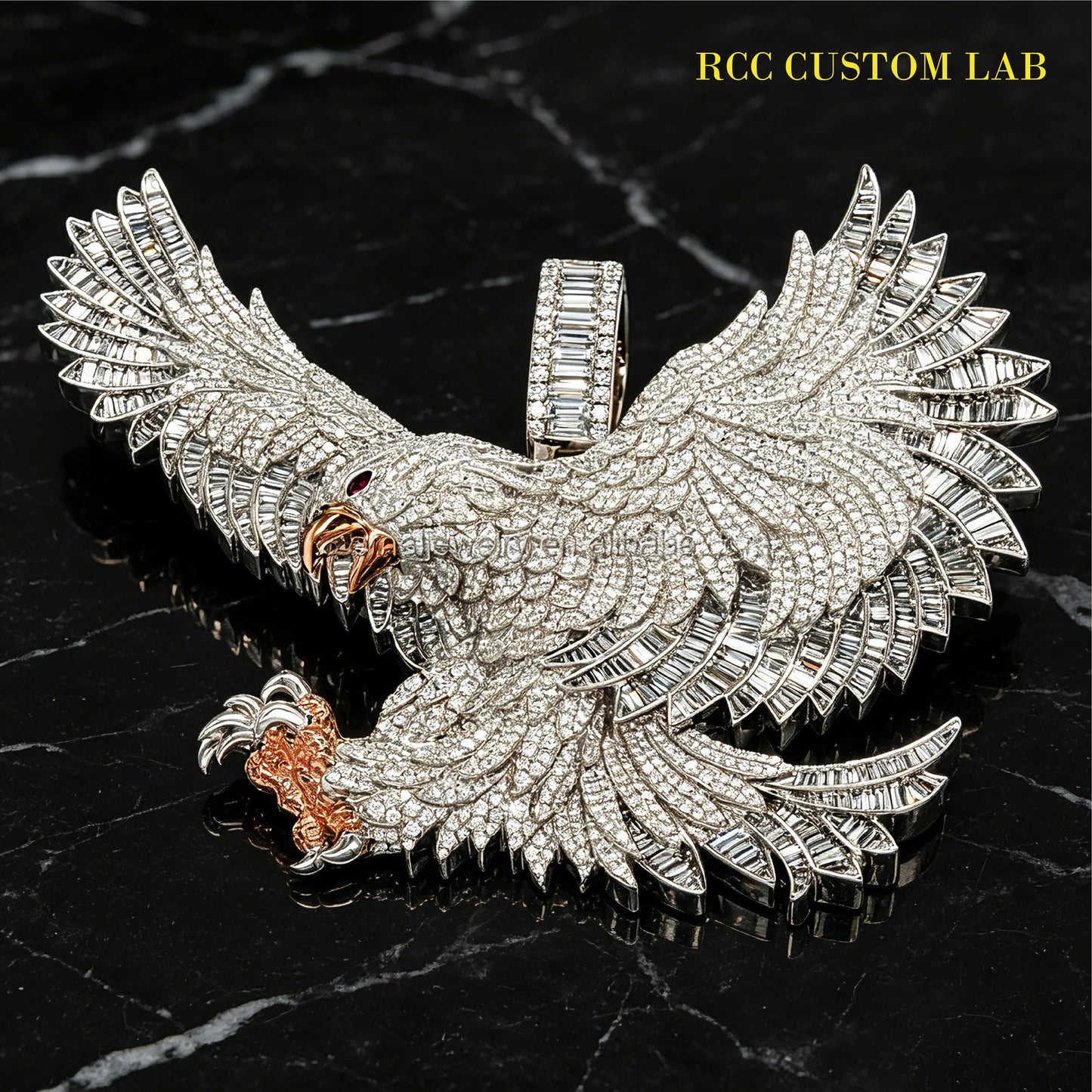 Iced Out Soaring Eagle Pendant【R108】