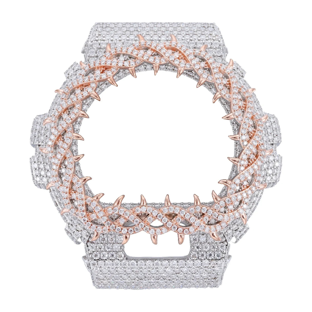 Watch Bezel & Watch Case for DW6900 - Vine Thorns Moissanite S925