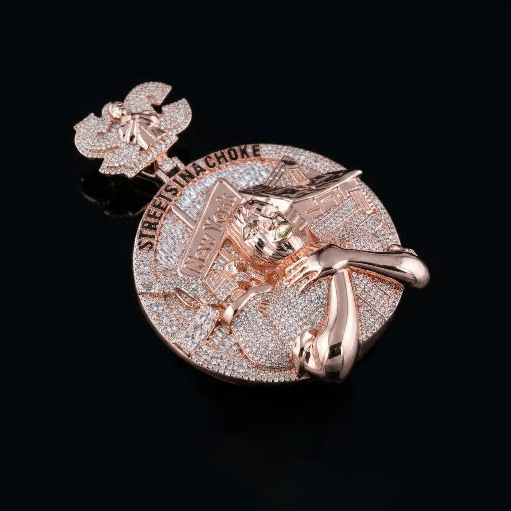 Iced Out "Streets In A Choke" New York Pendant【A220】