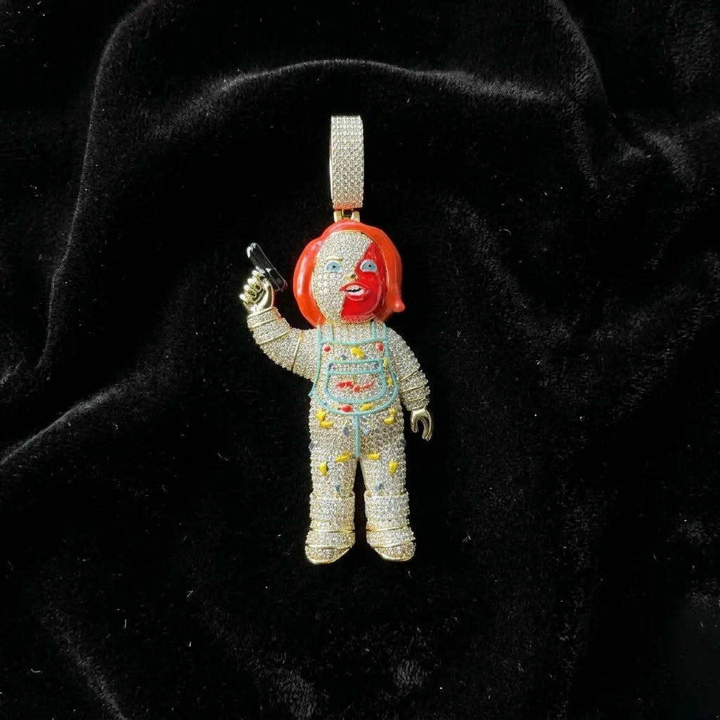 Iced Out Horror Figure Toy Pendant【A212】