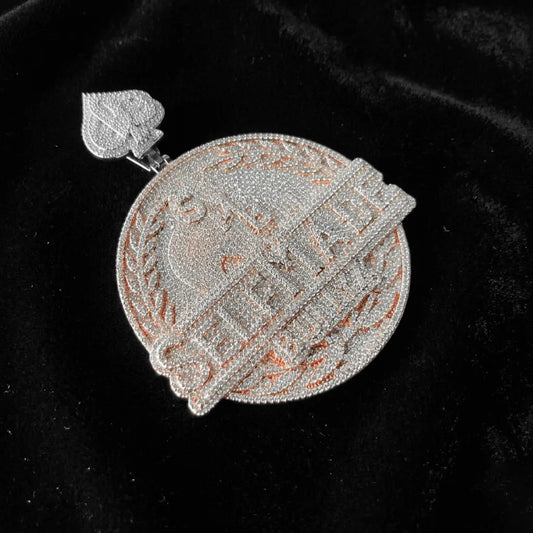 Iced Out "Self Made" Rose Gold Pendant【A208】