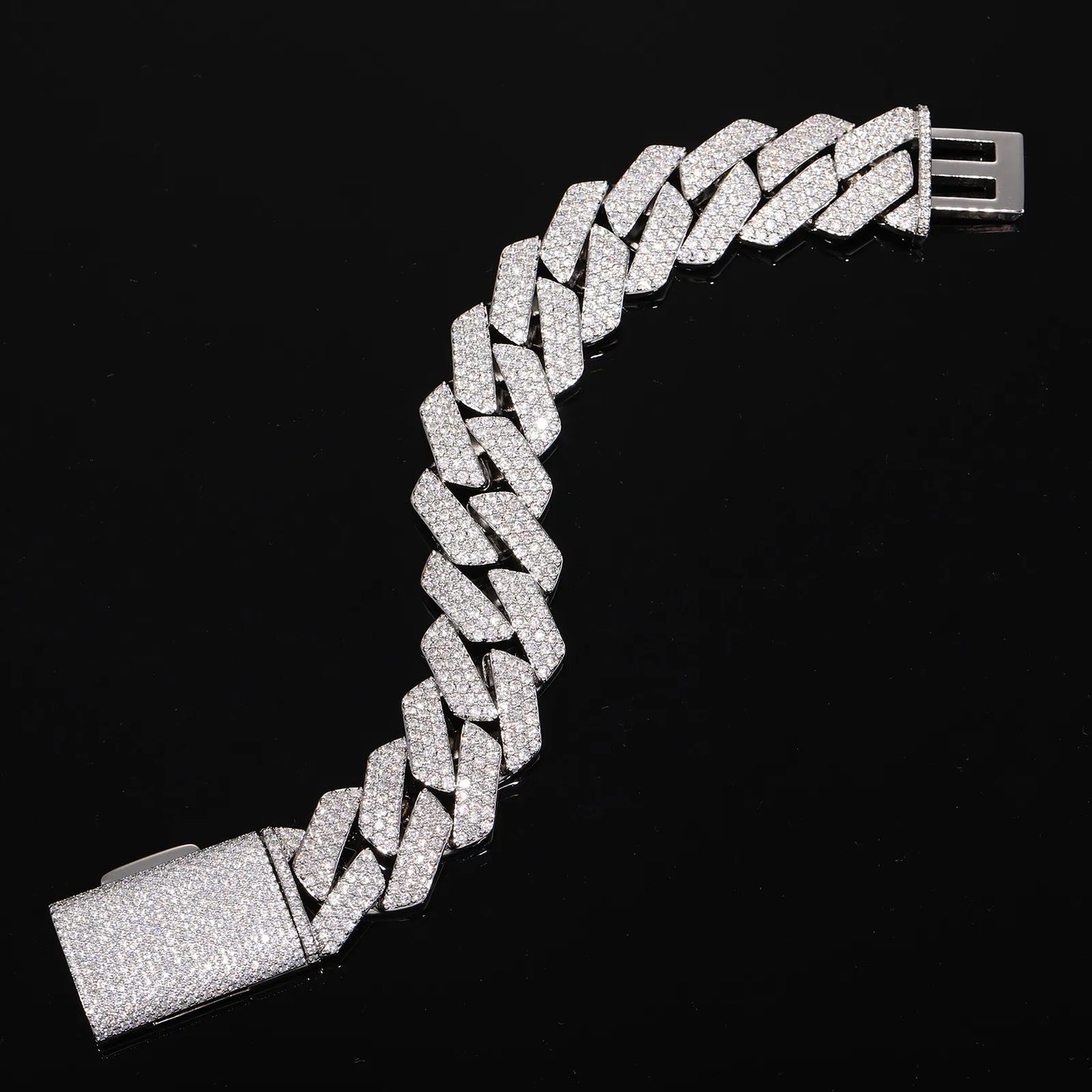 Heavy 20mm Moissanite Miami Cuban Link Bracelet Gold Silver【A303】
