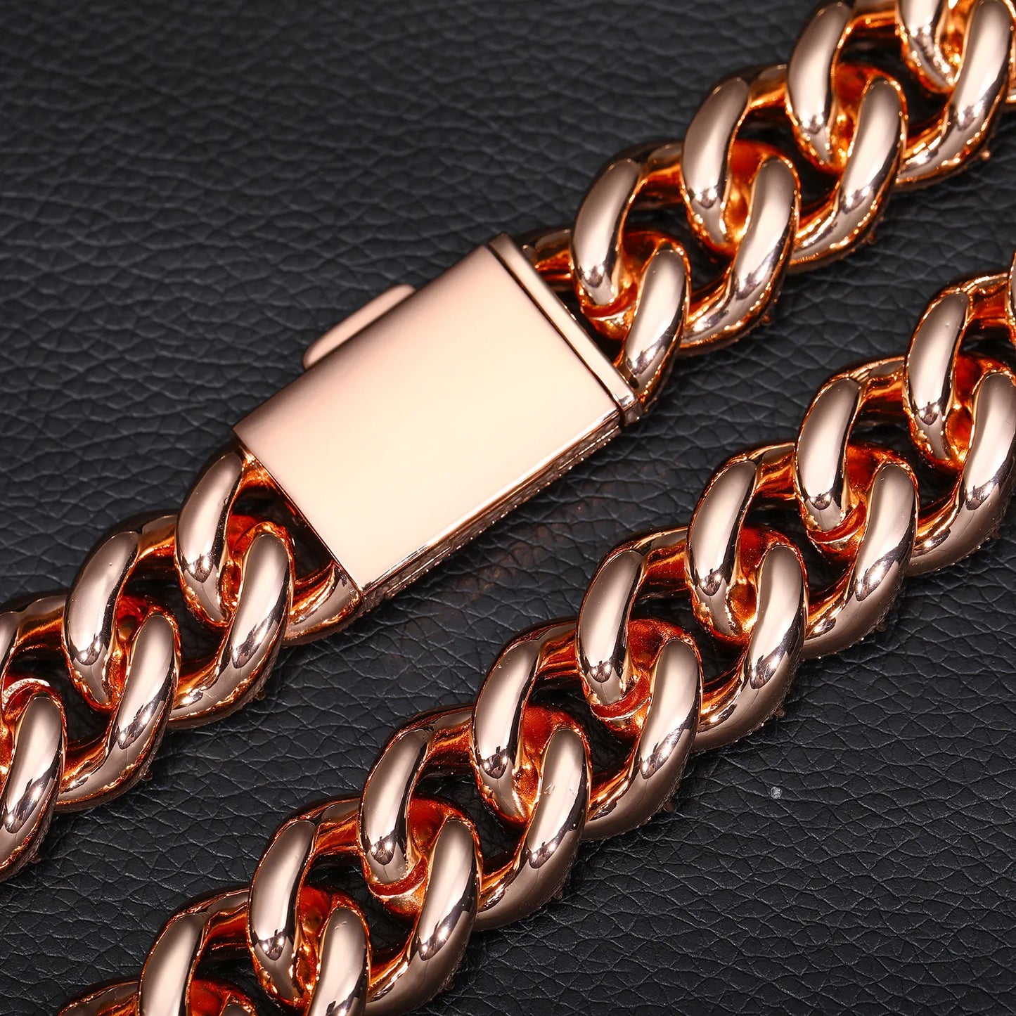 Heavy Iced Out 20mm/25mm Miami Cuban Chain Tri-Color【A148】