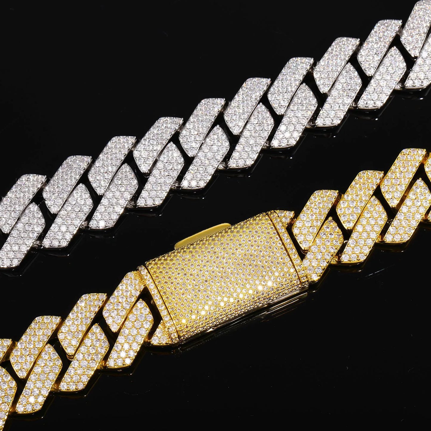 Heavy 20mm Moissanite Miami Cuban Link Bracelet Gold Silver【A303】