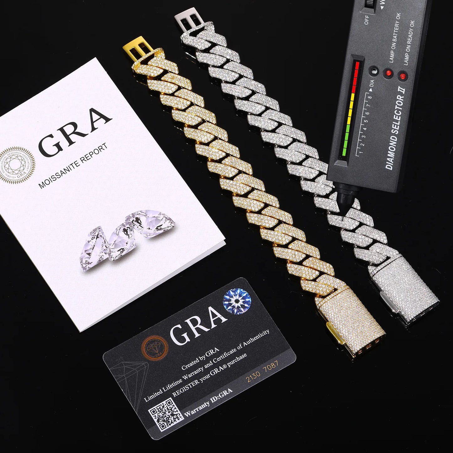 Heavy 20mm Moissanite Miami Cuban Link Bracelet Gold Silver【A303】