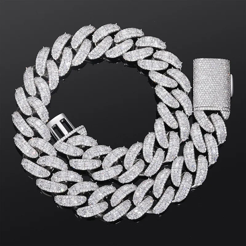Heavy Iced Out 20mm/25mm Miami Cuban Chain Tri-Color【A148】