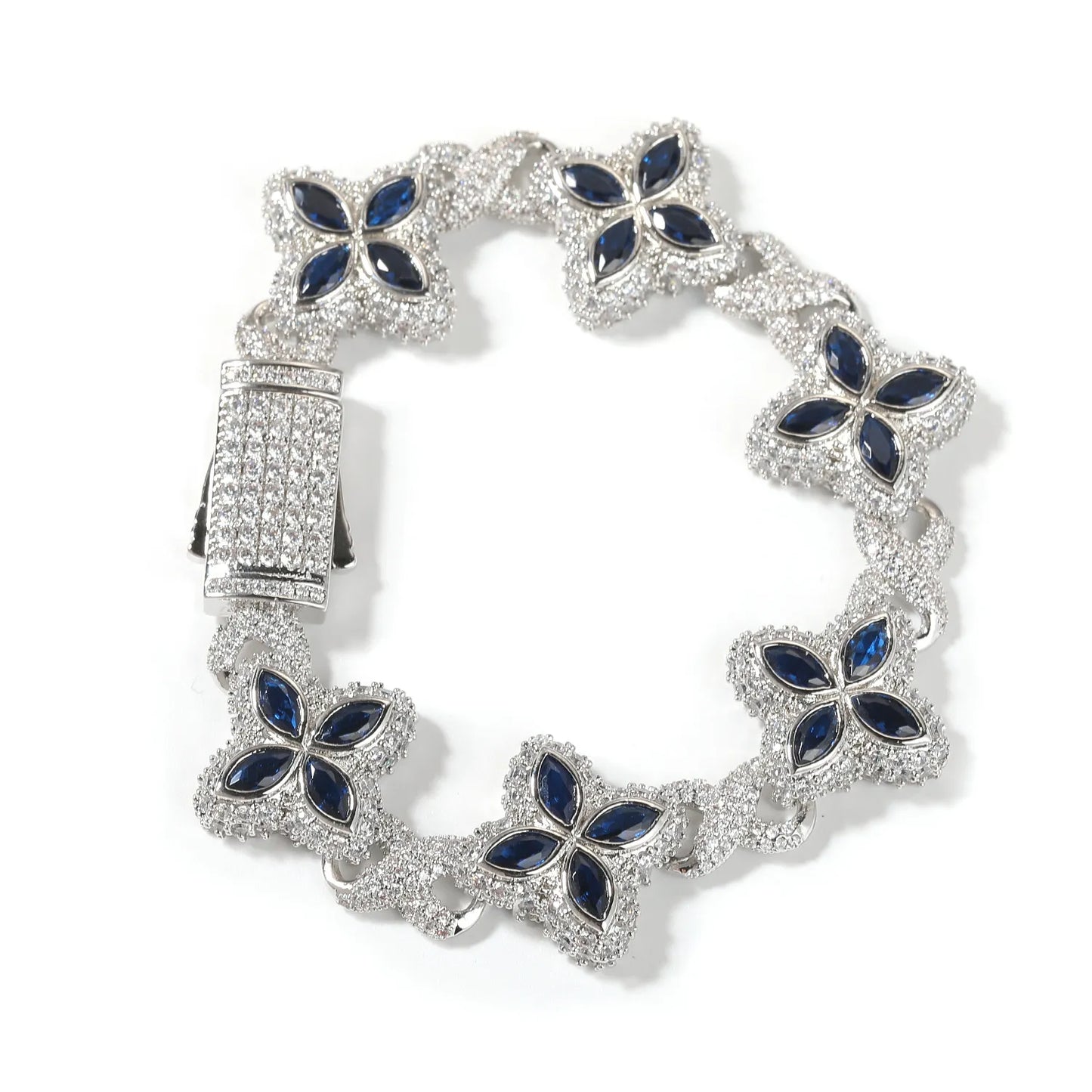 Four Leaf Clover Clarity Saphhire Gemstone Clover Set【R197】