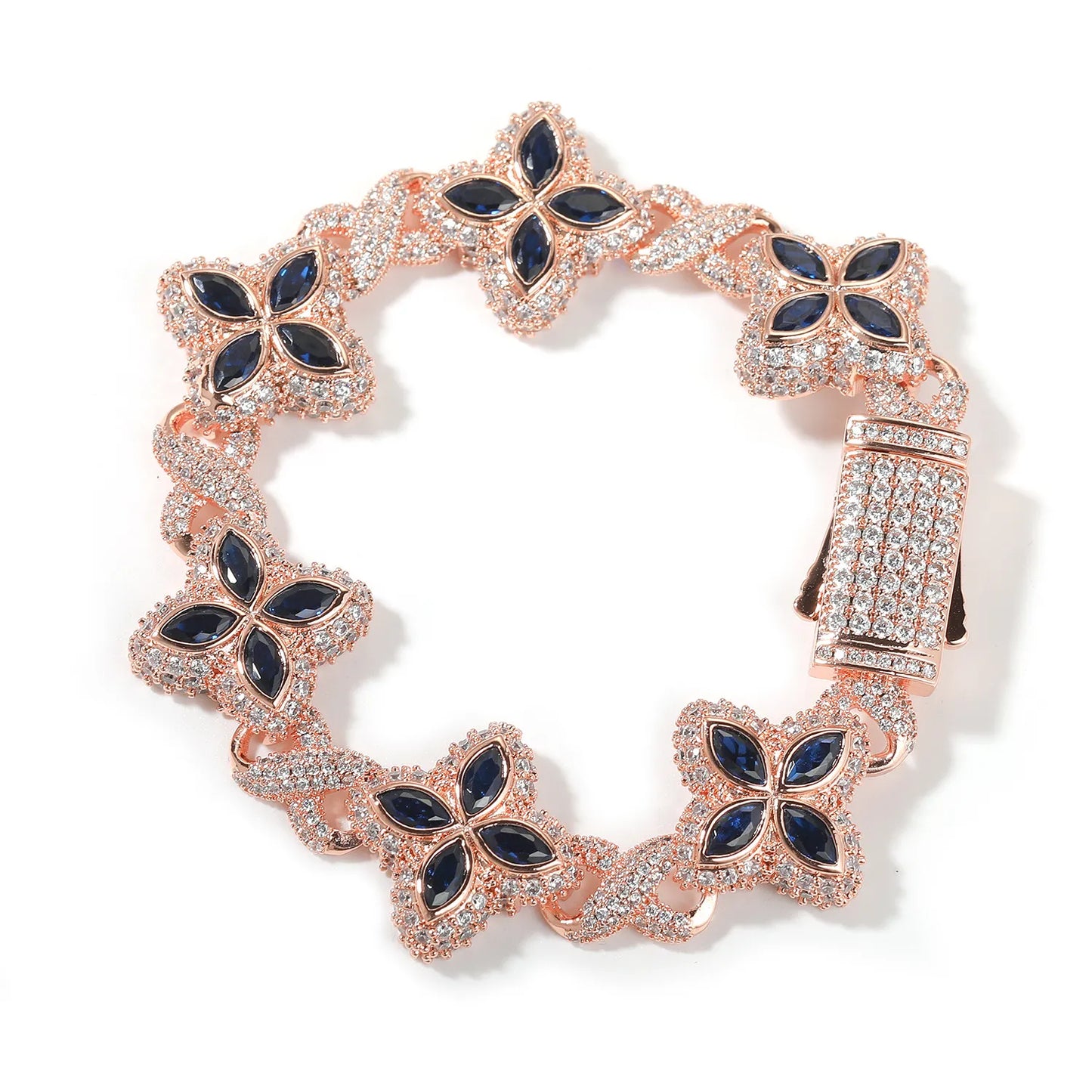 Four Leaf Clover Clarity Saphhire Gemstone Clover Set【R197】