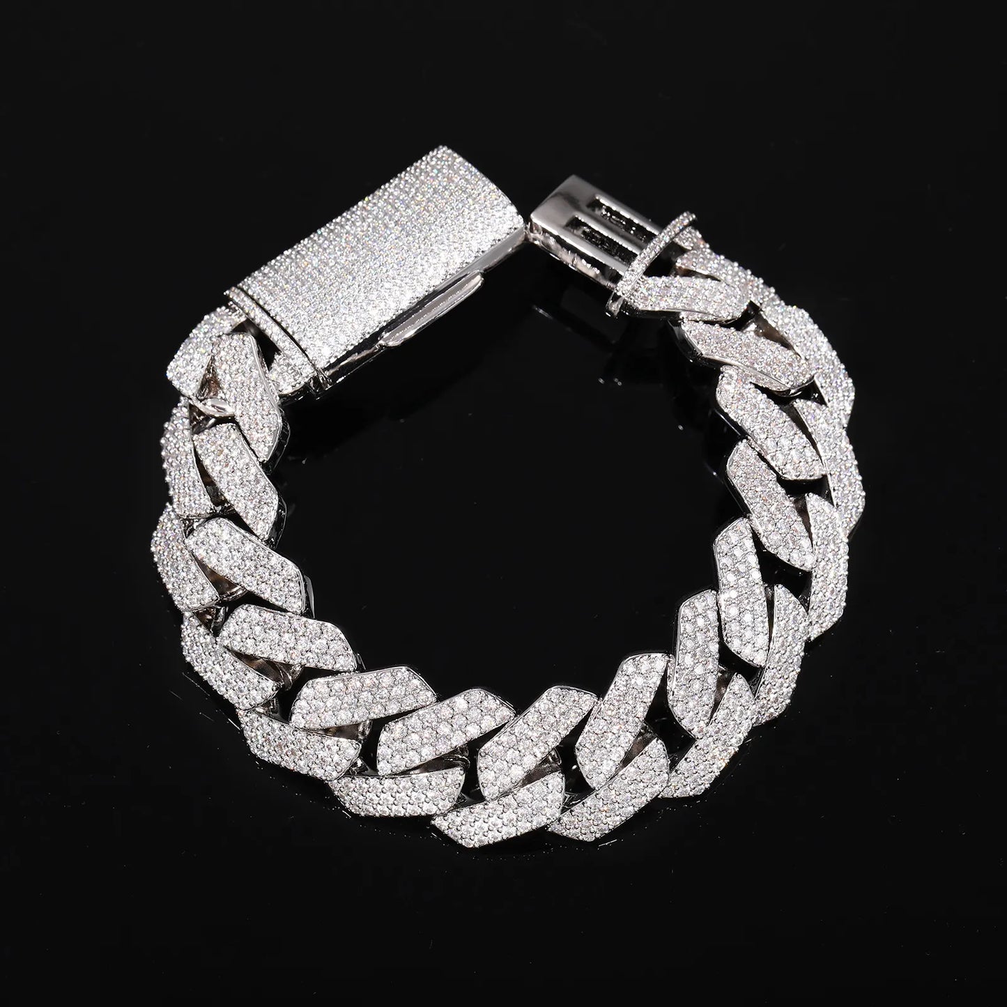 Heavy 20mm Moissanite Miami Cuban Link Bracelet Gold Silver【A303】