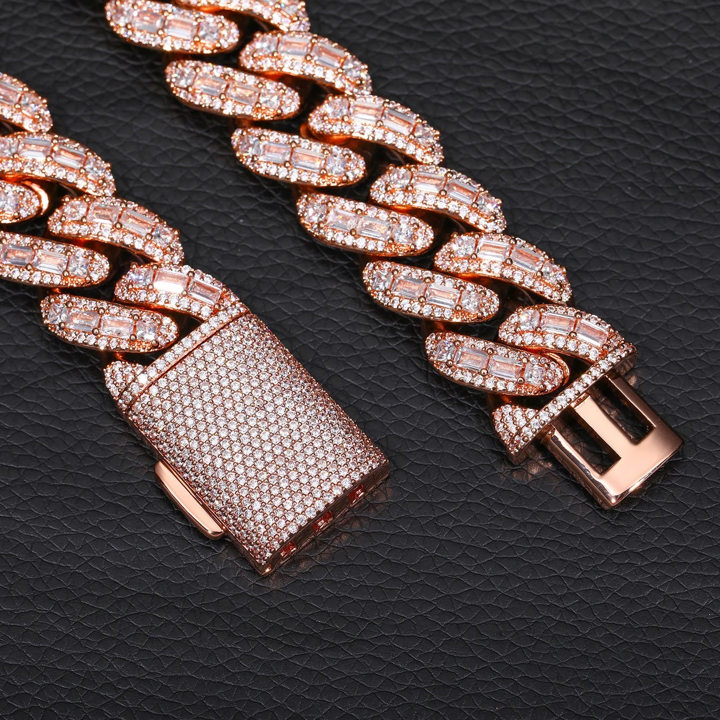 Heavy Iced Out 20mm/25mm Miami Cuban Chain Tri-Color【A148】