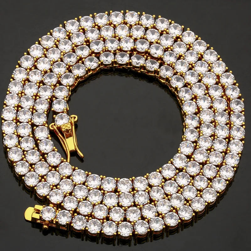 Luxury Moissanite Tennis Chain 8mm 10mm Gold And Silver (24'')【A150】