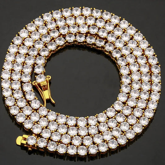 Luxury Moissanite Tennis Chain 8mm 10mm Gold And Silver【A150】