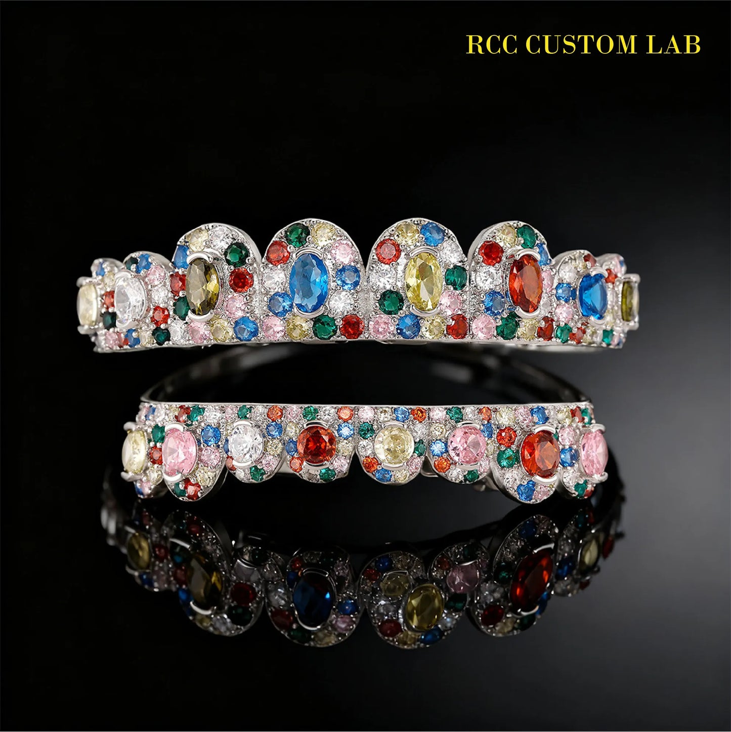 Multi-Color Gem Rose Gold Grillz【G101】