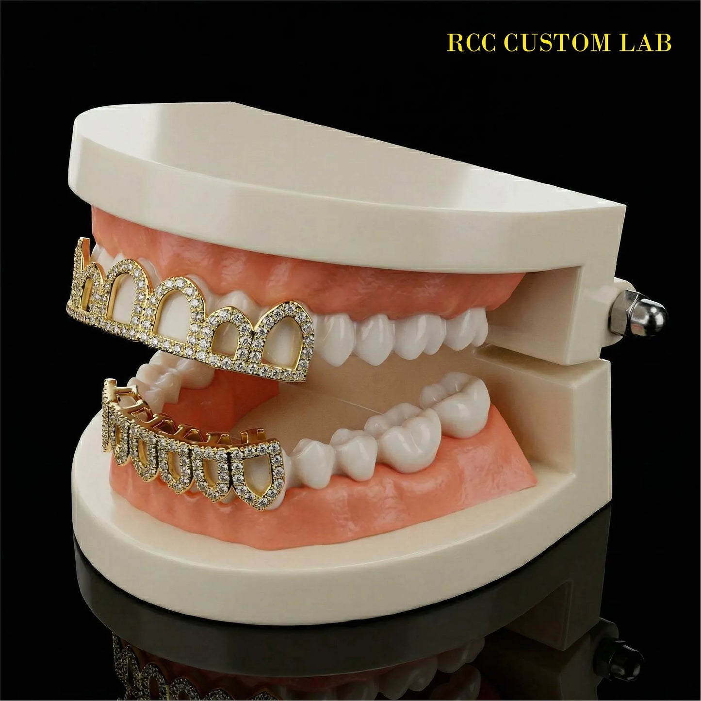 Open Face Diamond Gold Grillz【G103】