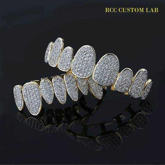 Full Pave Diamond Gold & Silver Grillz【G106】