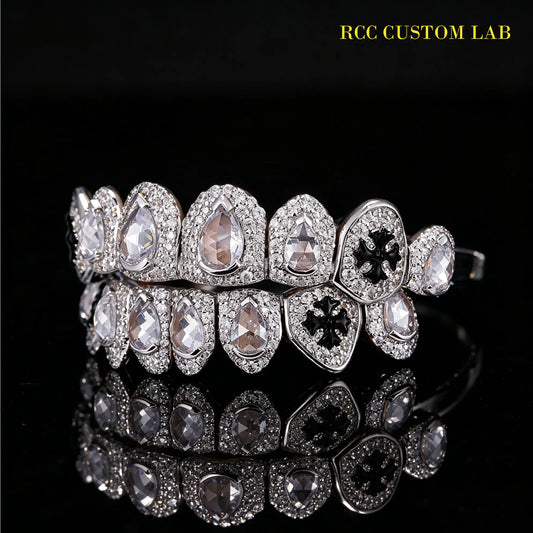 Fang Cross & Pear Cut Grillz【G108】