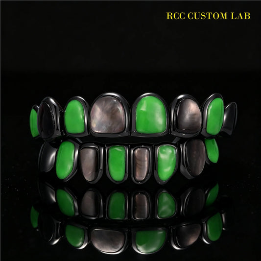 Glow-in-Dark Black Shell Grillz【G111】