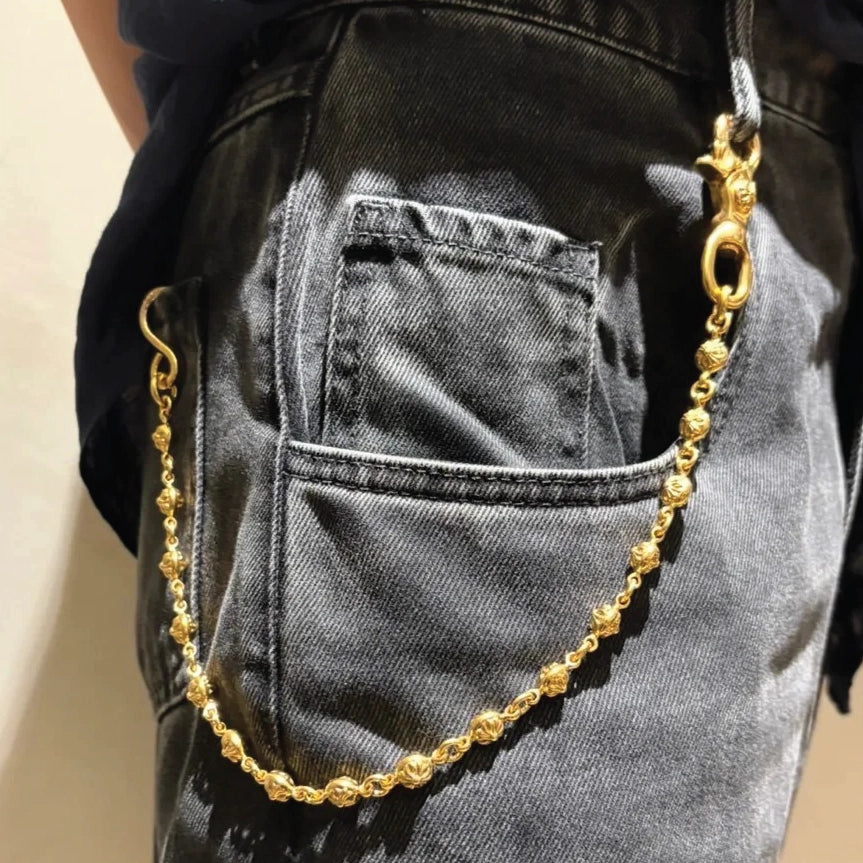 Gothic Ball Hip Hop Wallet Pant Chain Gold Silver【M201】