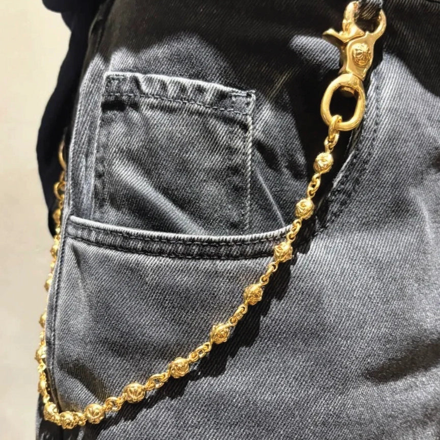 Gothic Ball Hip Hop Wallet Pant Chain Gold Silver【M201】