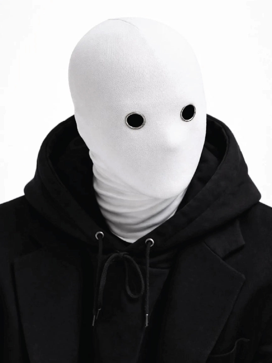 Cyberpunk Split Two Tone Metal Eyelet Balaclava Mask【M107】