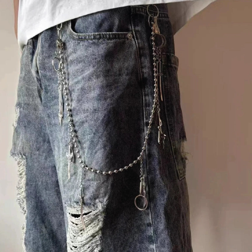 Anime Weapon Sword Charm Ball Chain Hip Hop Wallet Chain【M212】