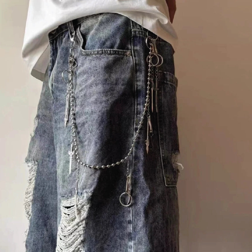 Anime Weapon Sword Charm Ball Chain Hip Hop Wallet Chain【M212】