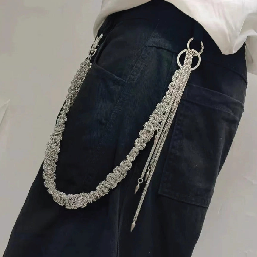 Woven Mesh Multi Strand Hip Hop Wallet Chain【M213】