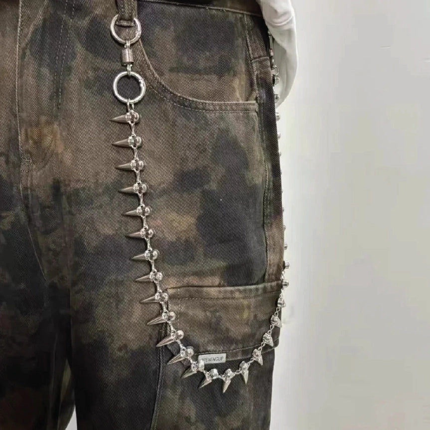 Full Punk Spike Link Hip Hop Wallet Chain【M214】