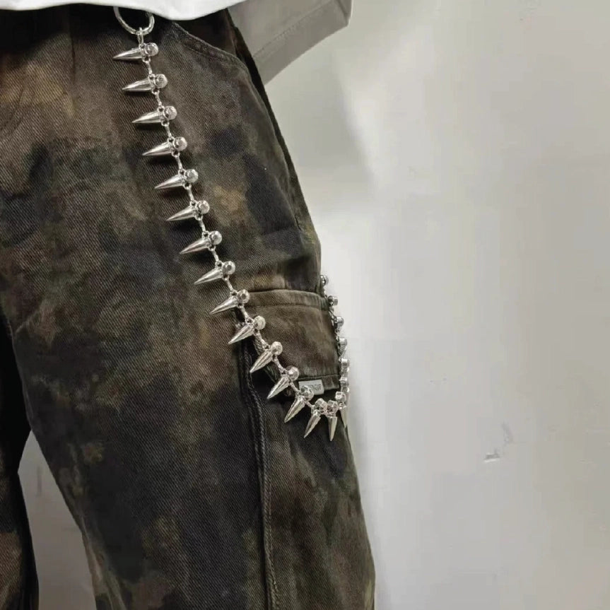 Full Punk Spike Link Hip Hop Wallet Chain【M214】