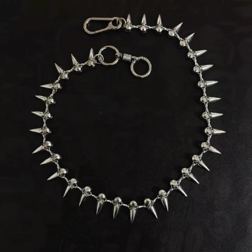 Full Punk Spike Link Hip Hop Wallet Chain【M214】