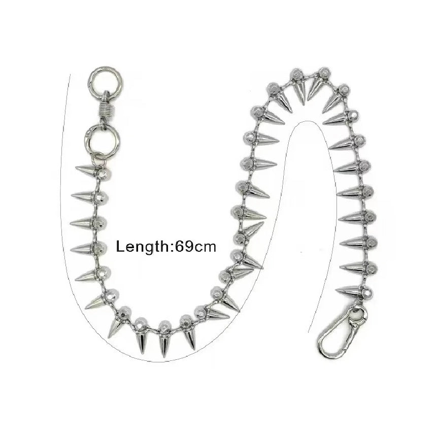 Full Punk Spike Link Hip Hop Wallet Chain【M214】