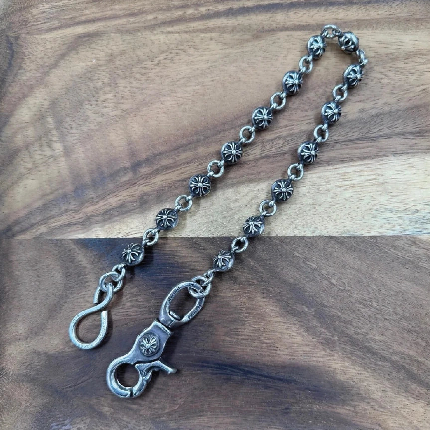 Cross Ball Layered Wallet Chain Set Vintage【M221】