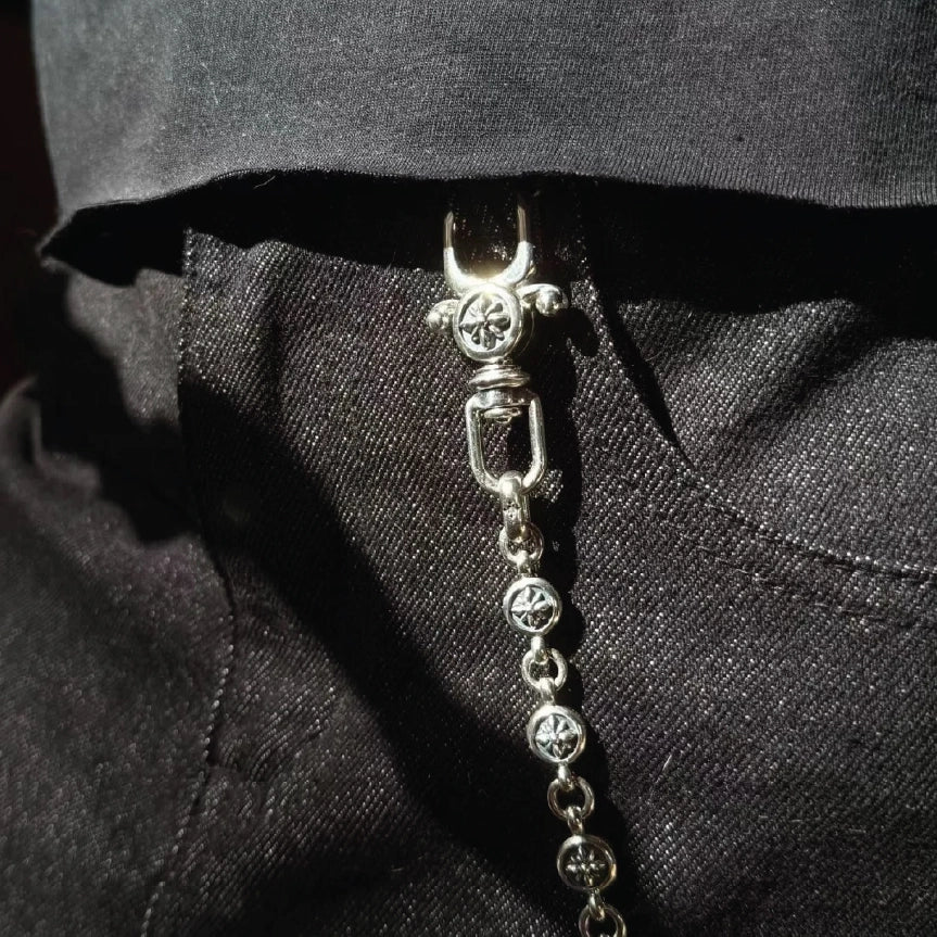 Skull & Dice Beaded Layered Wallet Chain【M225】